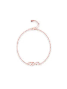 Sterling Silver Infinity and Heart Chain Bracelet Sterling Silver Infinity and Heart Chain Bracelet