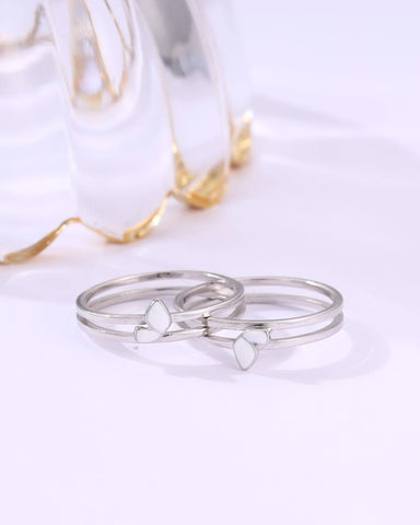 Enamel Flower Detachable Ring Enamel Flower Detachable Ring