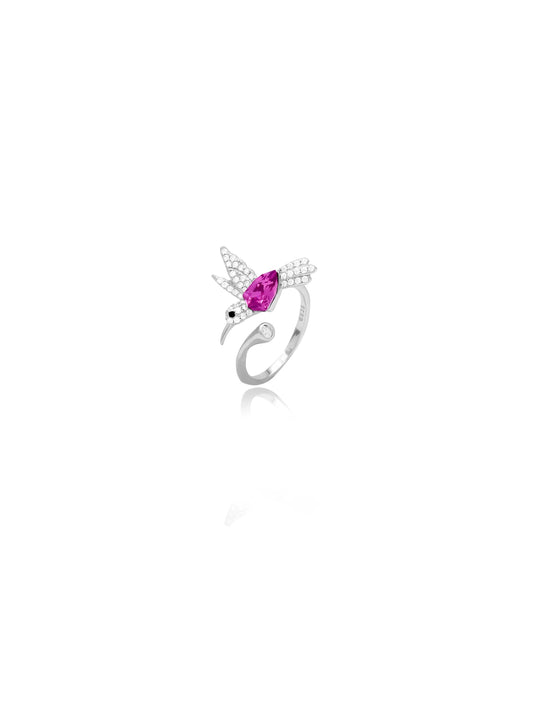 Silver Adjustable Bird Ring