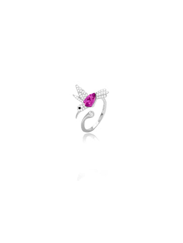 Silver Adjustable Bird Ring