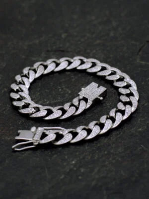 Sterling Silver Cuban Gents Bracelet Small