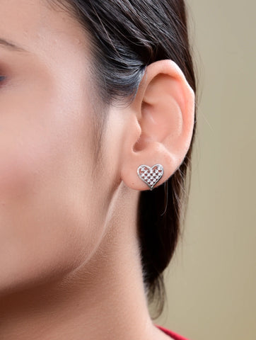 Silver Heart-Shaped Pendant Set