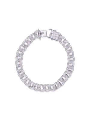 Sterling Silver Cuban Gents Bracelet