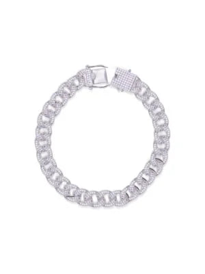 Sterling Silver Cuban Gents Bracelet Small