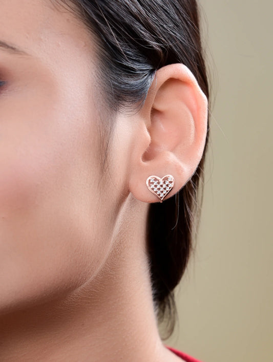 Rosegold Heart-Shaped Pendant Set