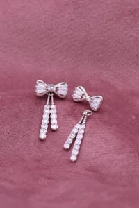 Bow Design with Elegant Two-Line Hangings