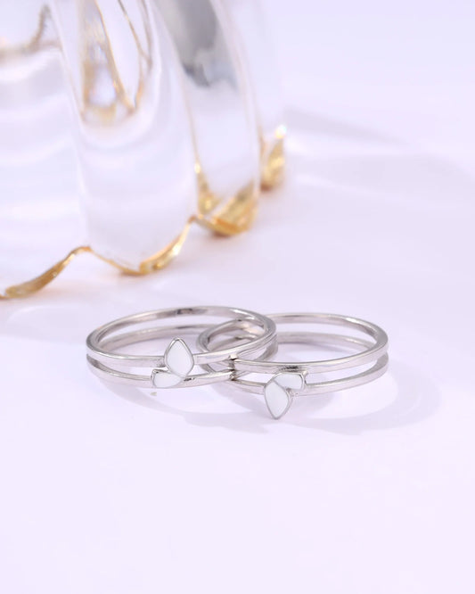 Enamel Flower Detachable Ring